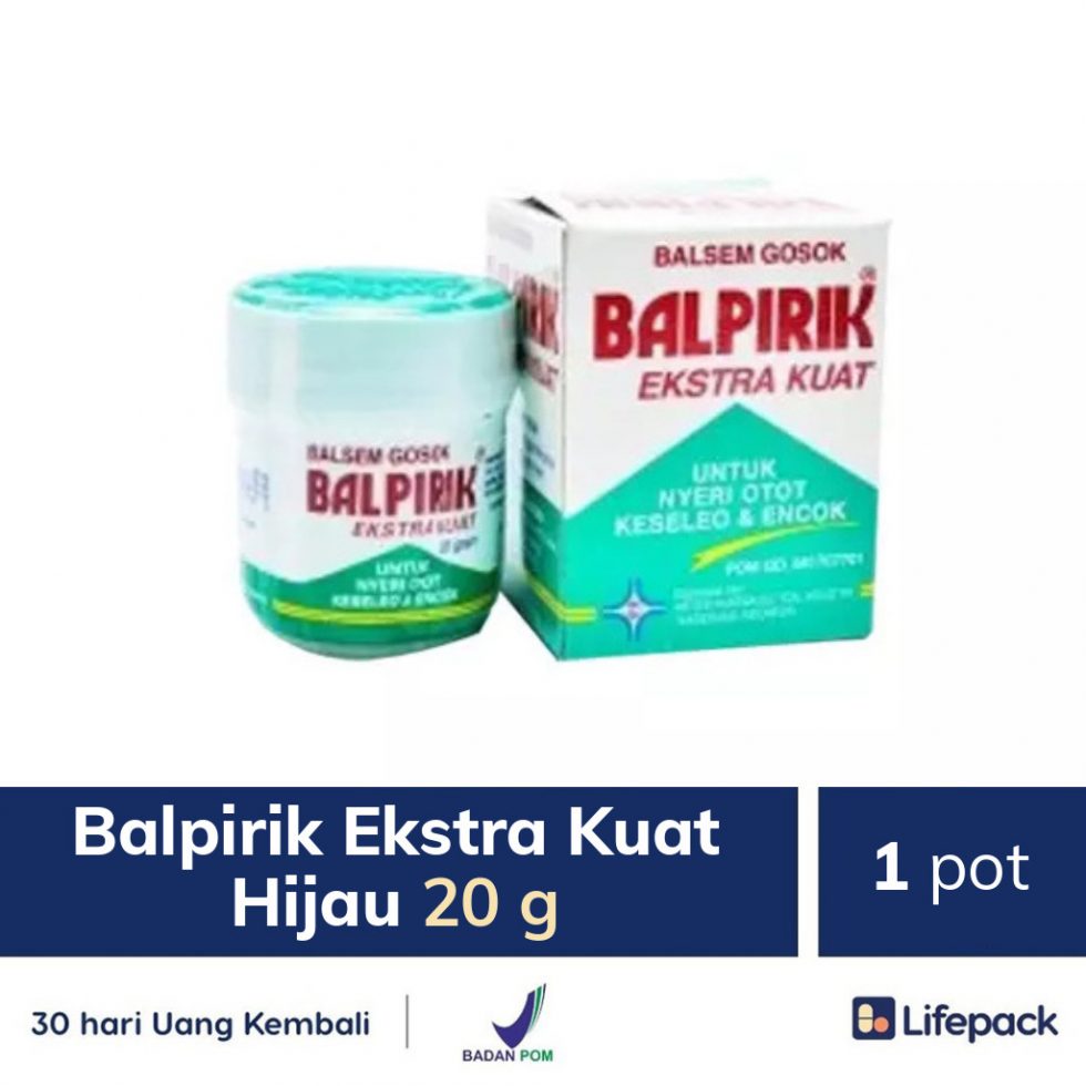 Balpirik Ekstra Kuat Hijau 20G Balsem Gosok Untuk Nyeri Otot