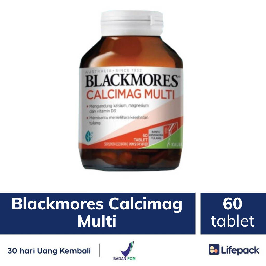 Blackmores Calcimag Multi Vitamin Tulang Vitamin D3 Kalsium Magnesium 60 Kaplet Lifepack Id