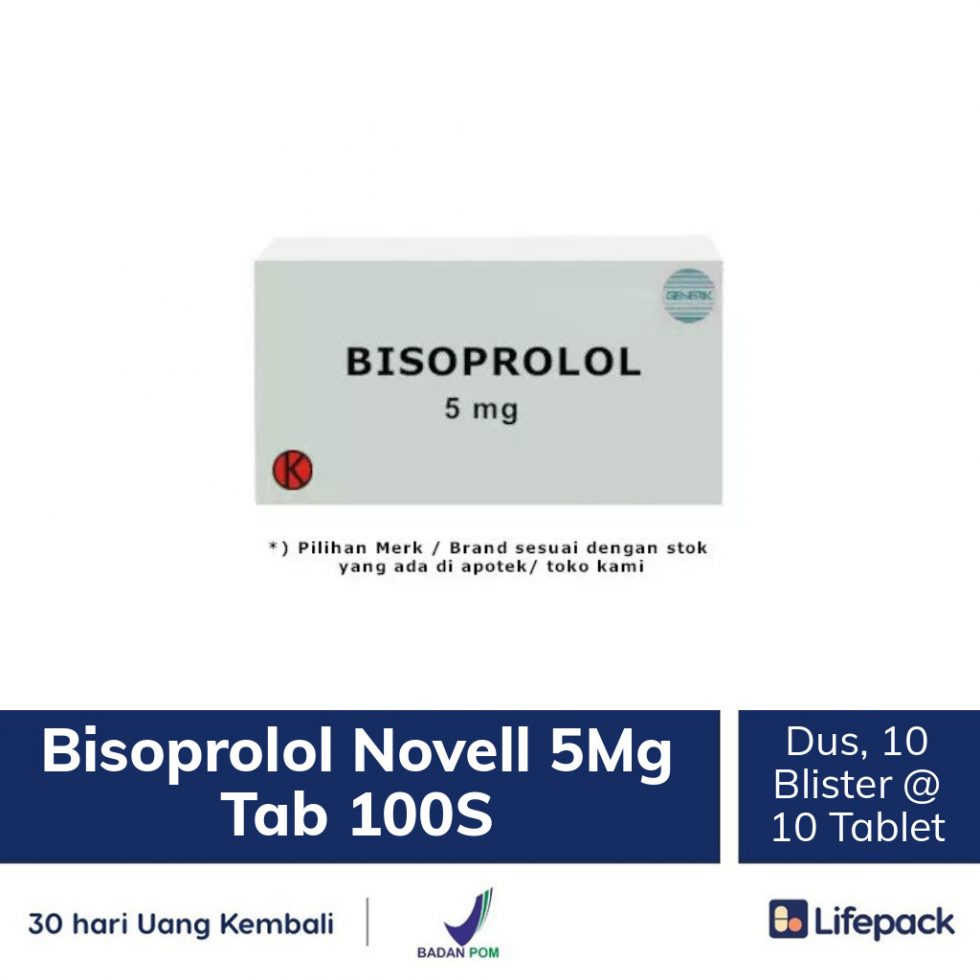 Bisoprolol Novell 5 MG 100 Tablet Obat Hipertensi