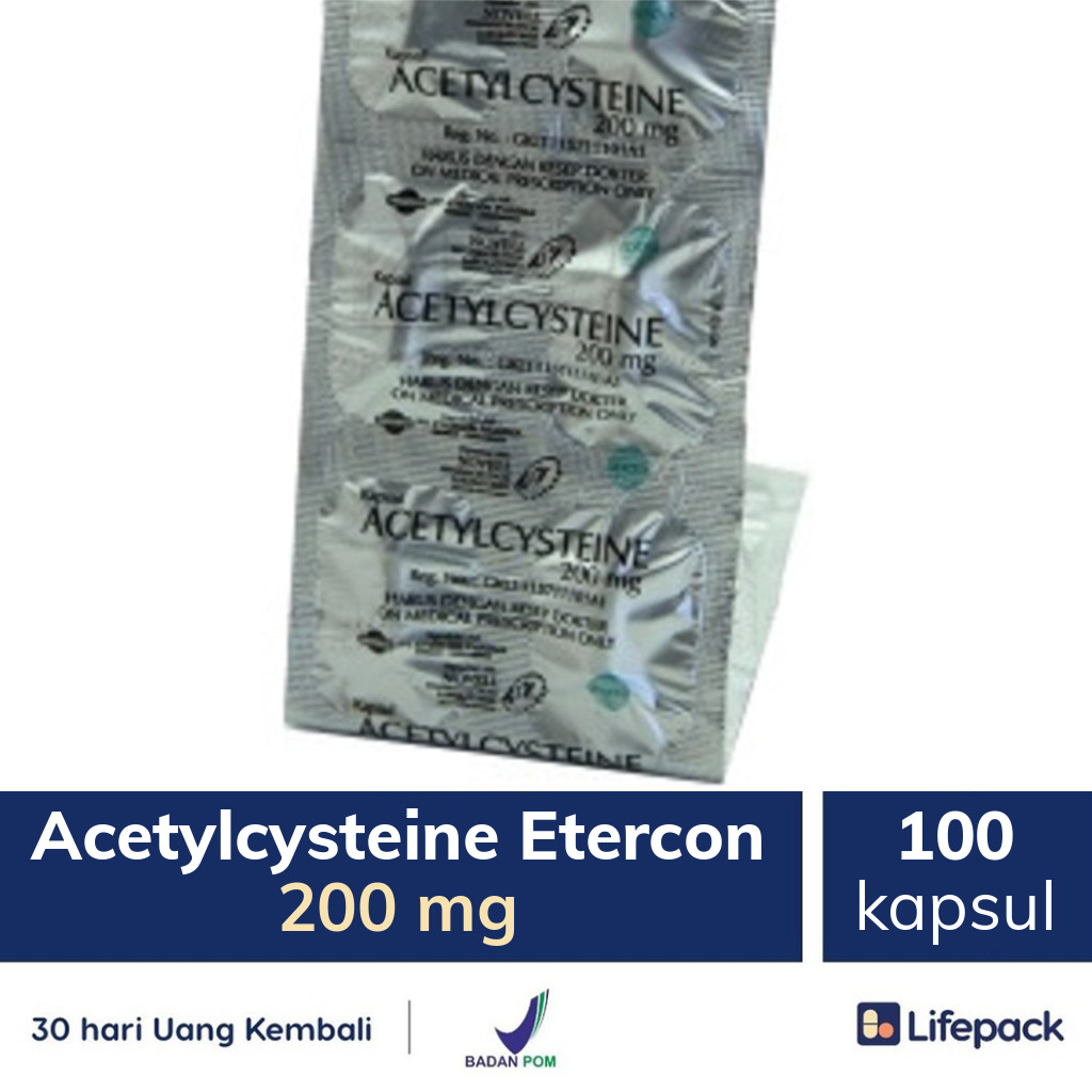Acetylcysteine Etercon 200 mg 100 kapsul 200mg