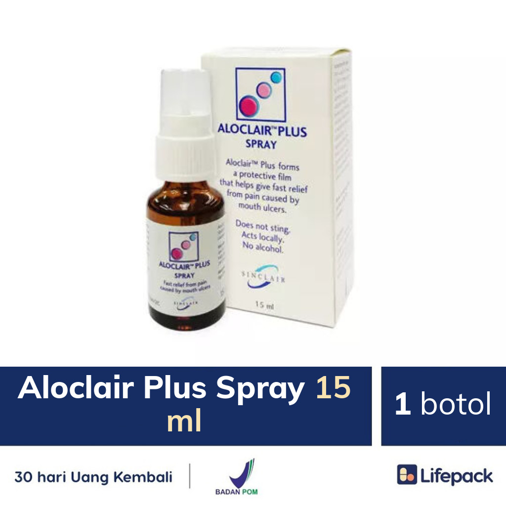 Aloclair Plus Spray 15 Ml 1 Botol Pereda Nyeri Rongga Mulut 15ml Lifepack Id