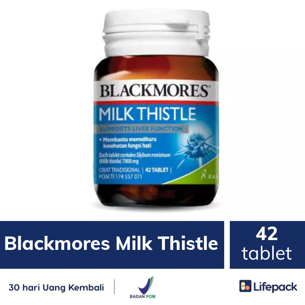 Blackmores Milk Thistle 42 Tablet Suplemen Untuk Menjaga Kesehatan Liver Lifepack Id