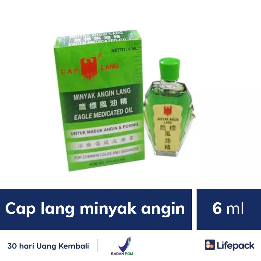 Cap Lang Minyak Angin 6 Ml Sakit Perut Perut Kembung Mual Lifepack Id