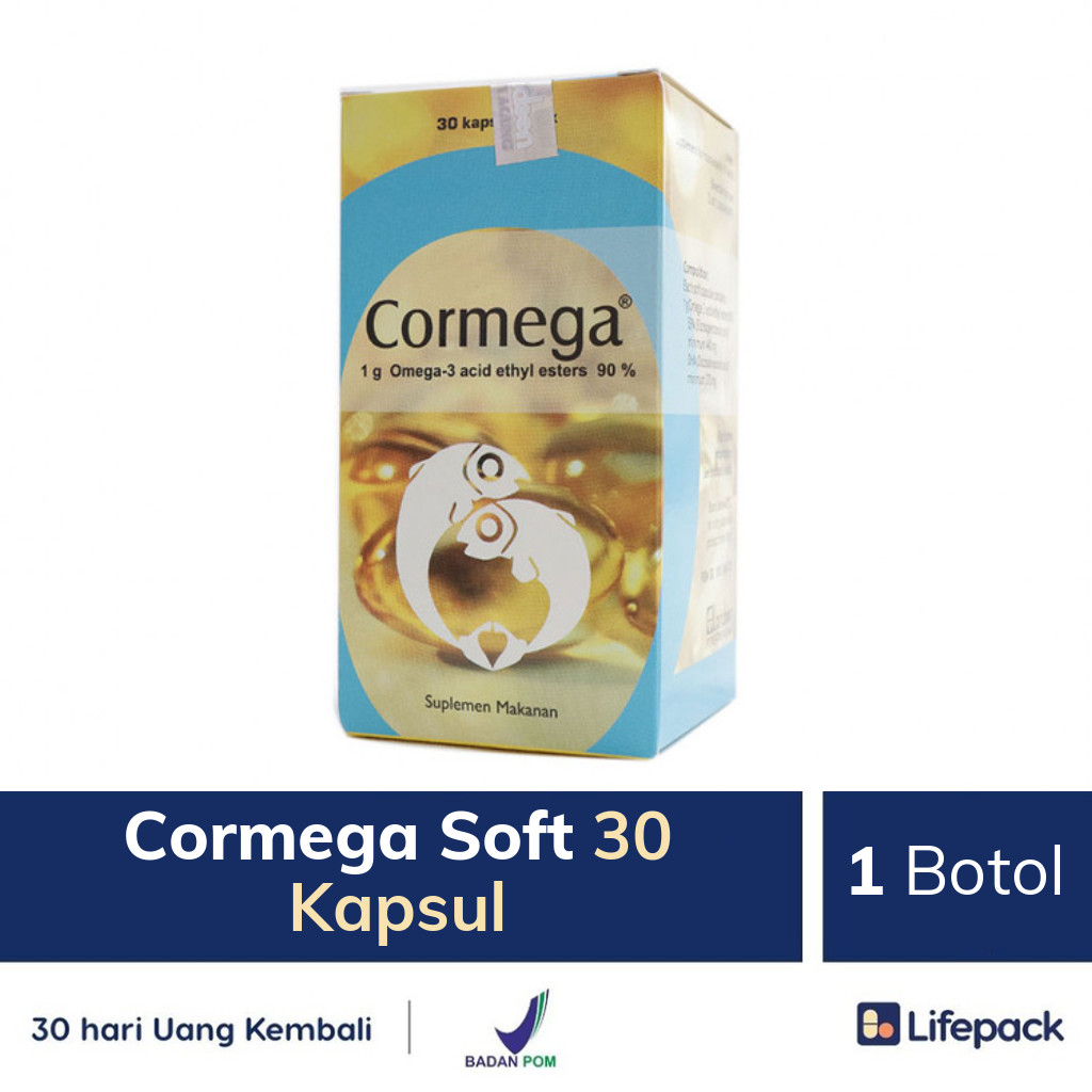 Cormega Soft 30 Kapsul - 1 Botol - Suplemen untuk Kesehatan Tubuh
