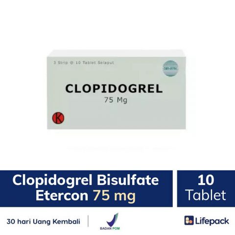 clopidogrel bisulfate tablet salut selaput 75 mg