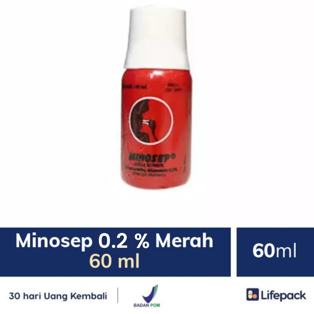 Minosep 0.2 % Merah 60 ml - Lifepack.id