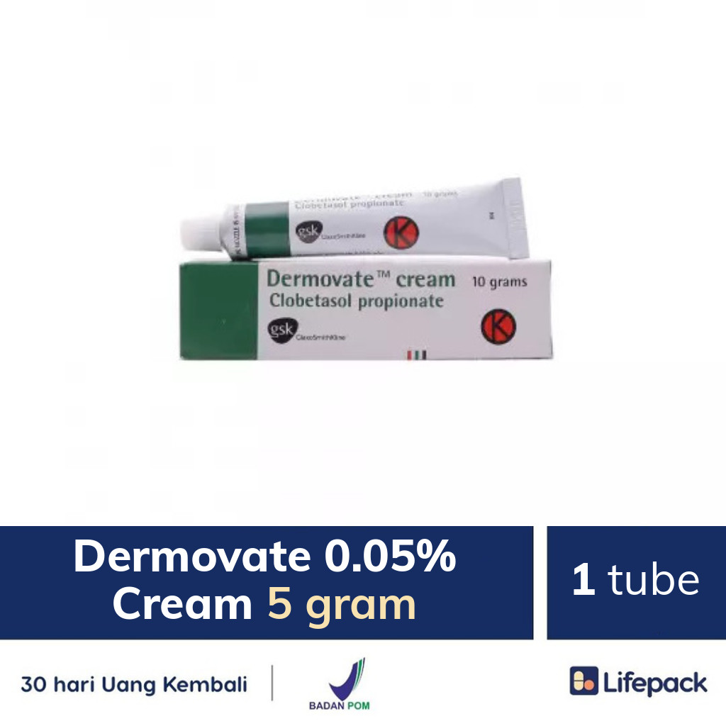 Dermovate 0.05% Cream 5 gram - 1 tube - kulit mengalami inflamasi