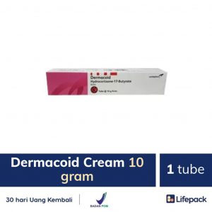 Dermacoid Cream 10 gram - 1 tube - Mengatasi peradangan eksema, bercak kulit gatal 10g