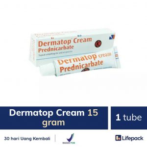 Dermatop Cream 15 gram - 1 tube - obat penyakit kulit eksim, dermatitis, alergi, kulit kemerahan 15g