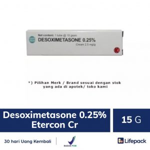 Desoximetasone 0.25% Etercon Cr - 15 G - Obat gatal eksim, dermatitis, alergi, ruam kulit