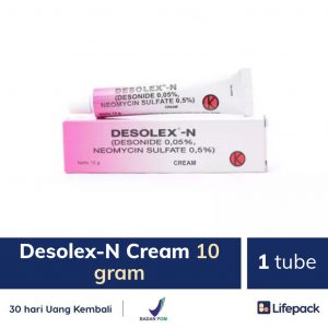 Desolex-N Cream 10 gram - 1 tube - kulit meradang, gatal, kering, dan pecah-pecah