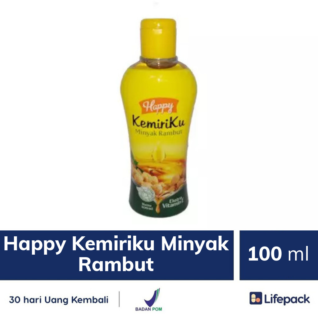 Happy Kemiriku Minyak Rambut 100 Ml Menjaga Rambut Sehat Tebal Lifepack Id