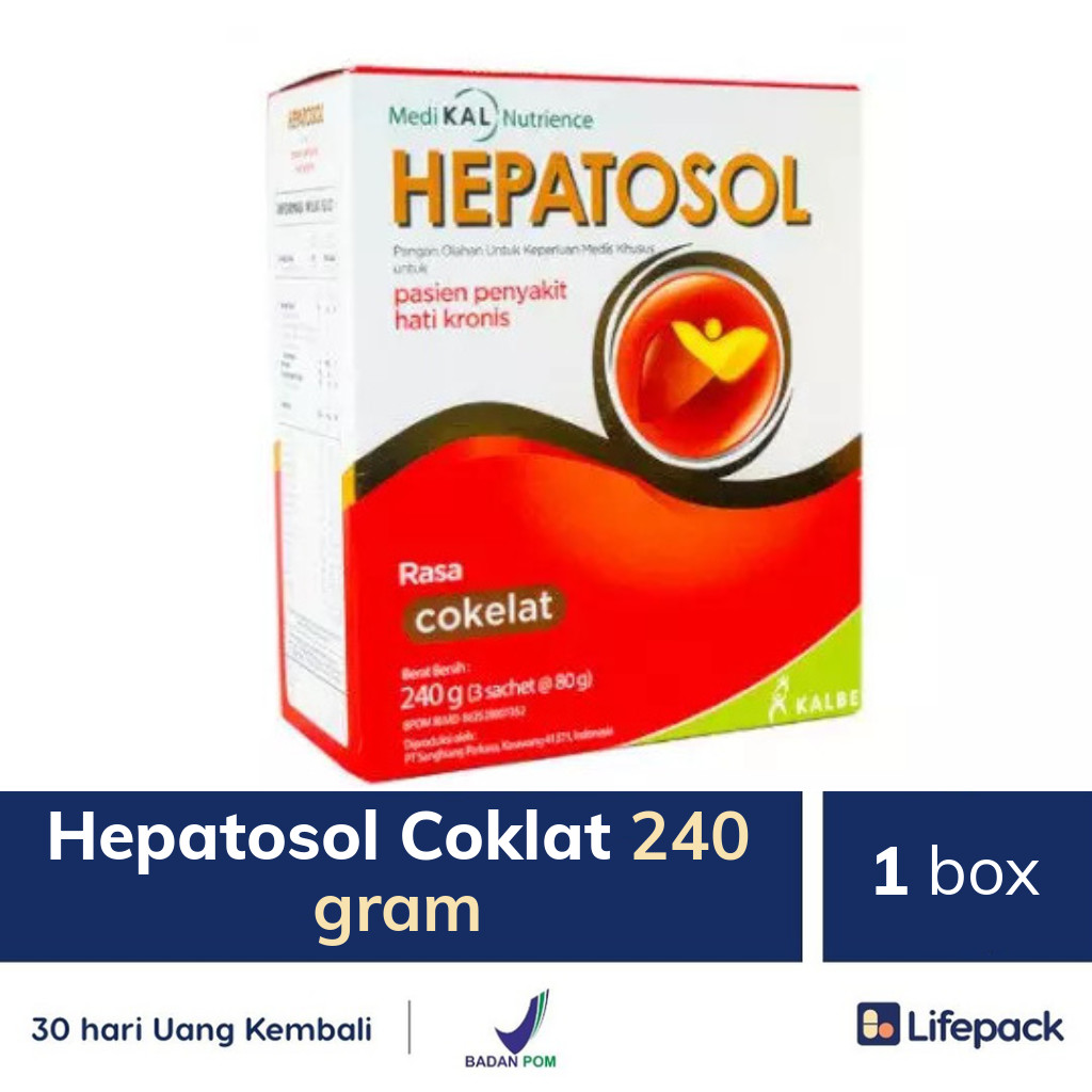 Hepatosol Coklat 240 Gram 1 Box Mempercepat Pemulihan Hati Pada Kondisi Penyakit Kronik Lifepack Id