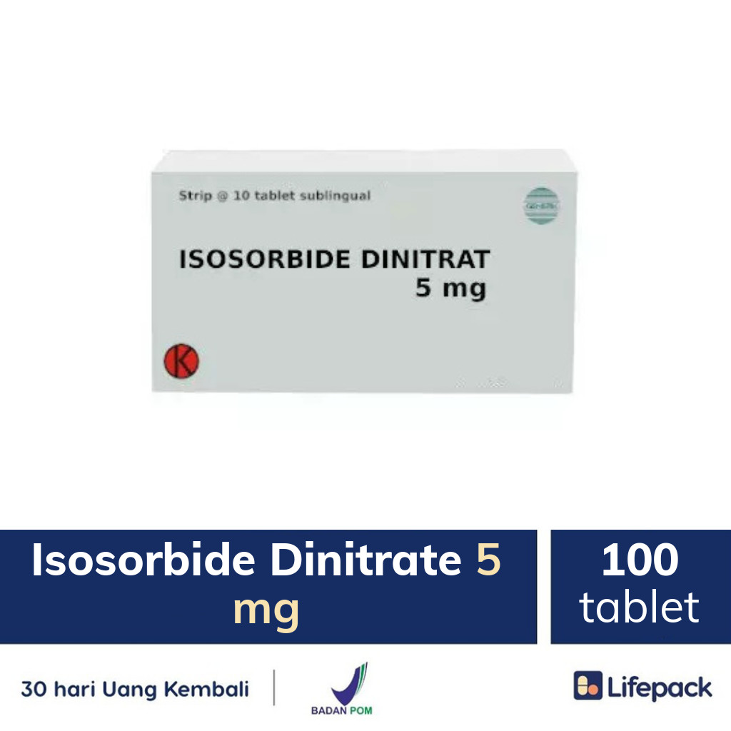 Isosorbide Dinitrate 5 mg 100 tablet Obat untuk gagal jantung dan