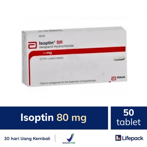 Isoptin 80 Mg - 50 Tablet - Obat Tekanan Darah Tinggi Untuk Mencegah ...