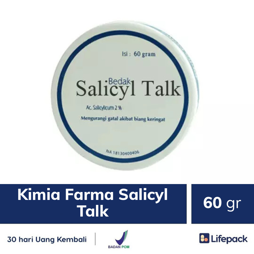 Kimia Farma Salicyl Talk - 60 gr - Bedak tabur / Bedak pengurang gatal