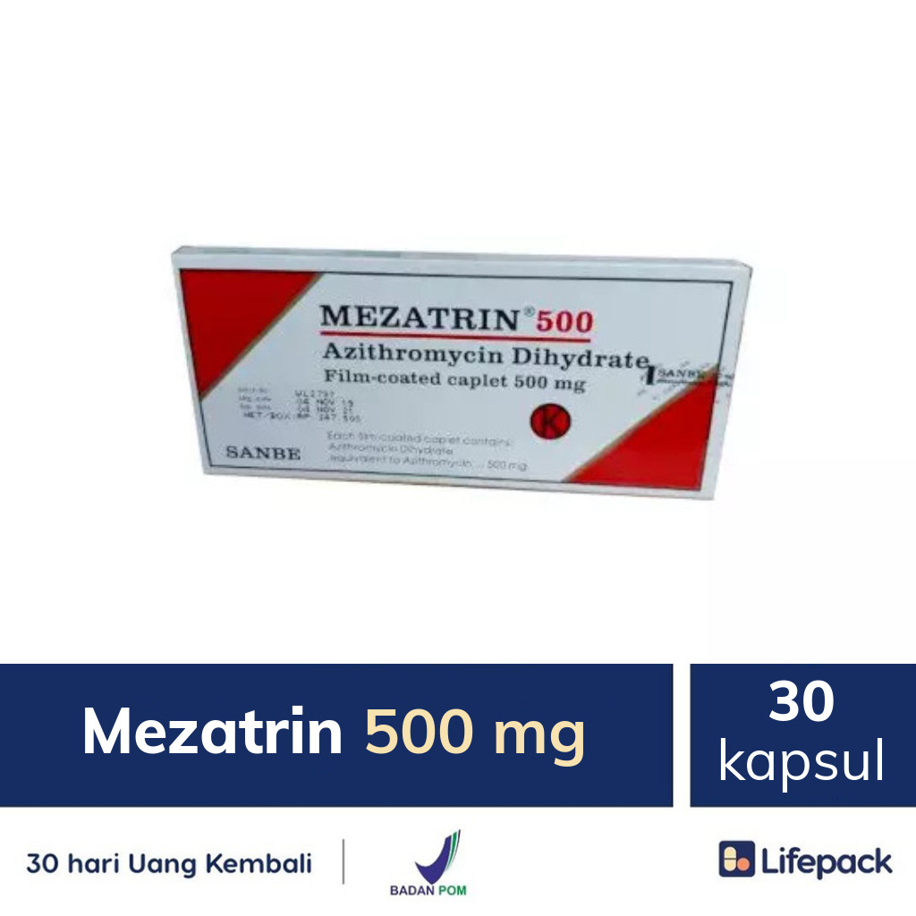 Manfaat obat azithromycin dihydrate 500 mg tablet