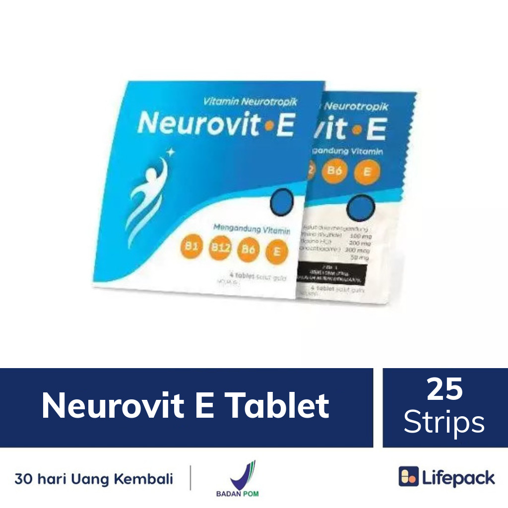 Neurovit E Tablet 25 Strips 100 Tablet Vitamin Neurotropik Lifepack Id