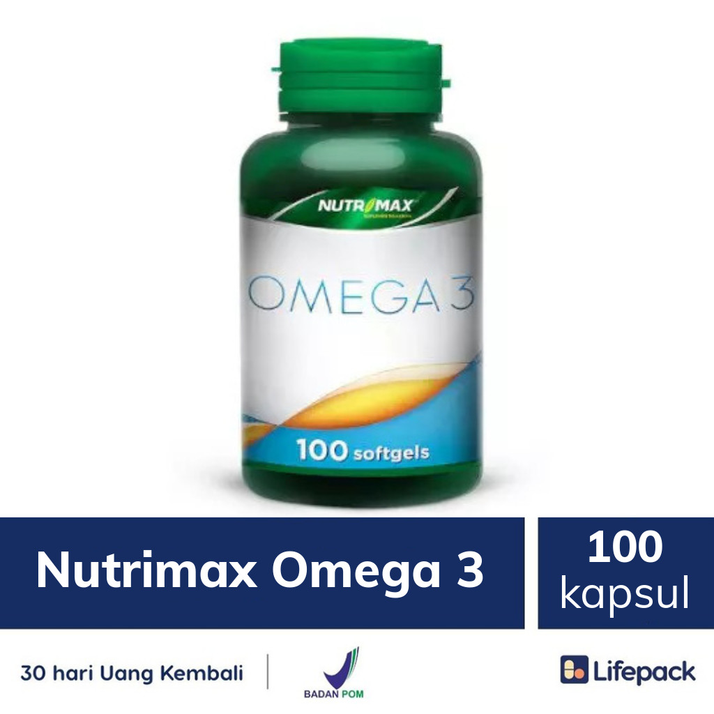 Nutrimax Omega 3 100 Kapsul Suplemen Untuk Menurunkan Kolesterol Lifepack Id