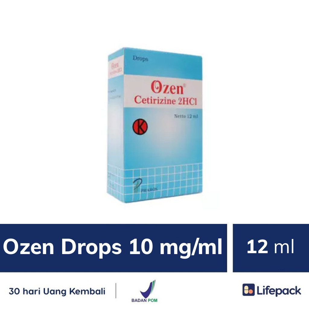 Ozen Drops 10 mg/ml 12 ml Obat alergi drop 12ml Ozen Drops 10 mg/ml 12 ml Obat alergi drop 12ml