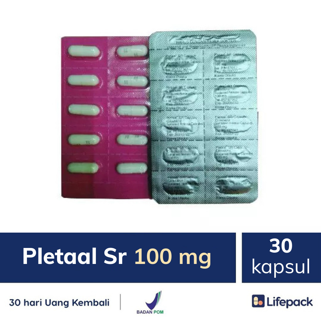 Pletaal Sr 100 mg 10 kapsul Obat jantung Lifepack.id Pletaal Sr 100 mg 10 kapsul Obat jantung Lifepack.id