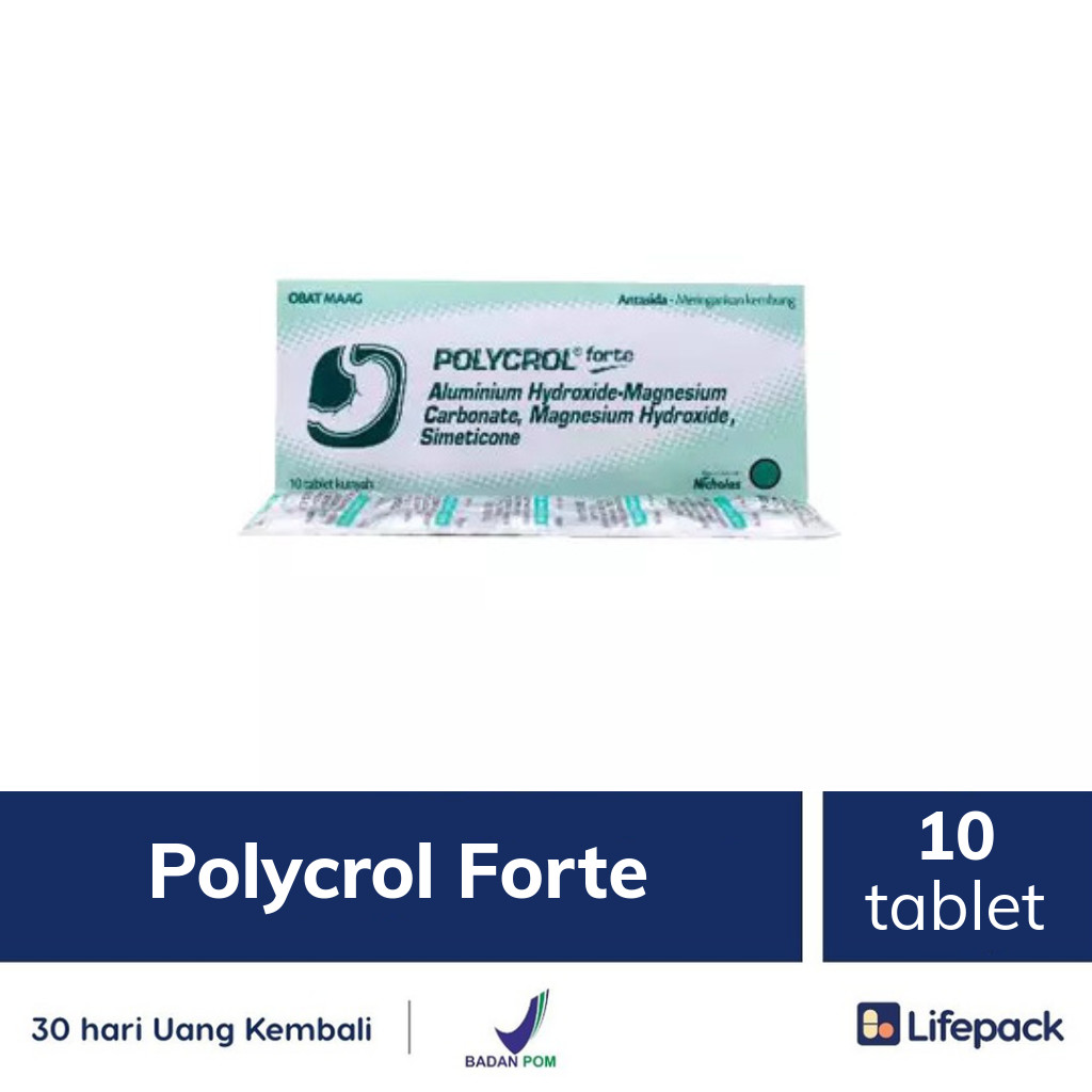 Polycrol Forte - 10 tablet - Obat lambung