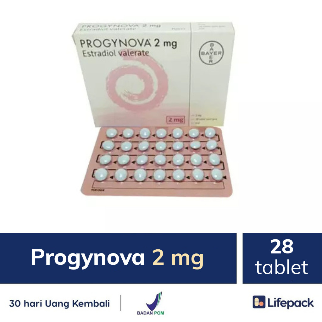 Progynova 2 mg - 28 tablet - obat untuk terapi hormon akibat menopause |  Lifepack.id
