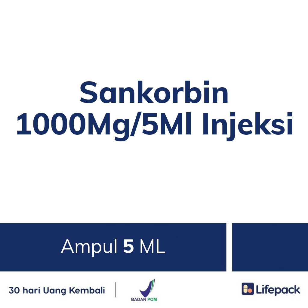 Sankorbin 1000mg 5ml Injeksi Ampul 5 Ml Vitamin C Lifepack Id