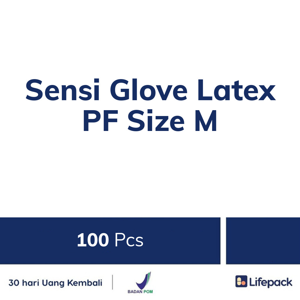 Sensi Glove Latex Pf Size M 100 Pcs Sarung Tangan Latex Powder Free Ukuran M Lifepack Id