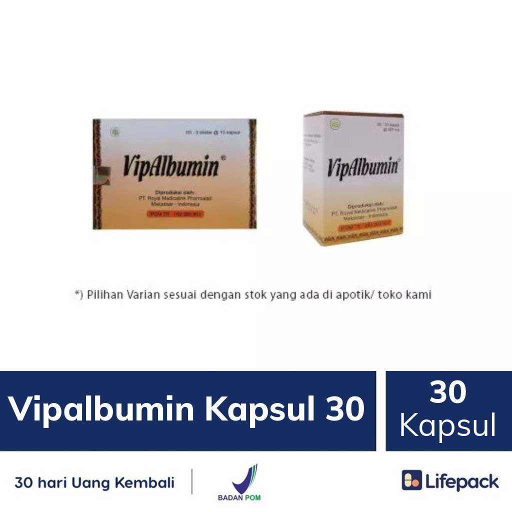 Vipalbumin Kapsul 30 30 Kapsul Vitamin Daya Tahan Tubuh Lifepack Id