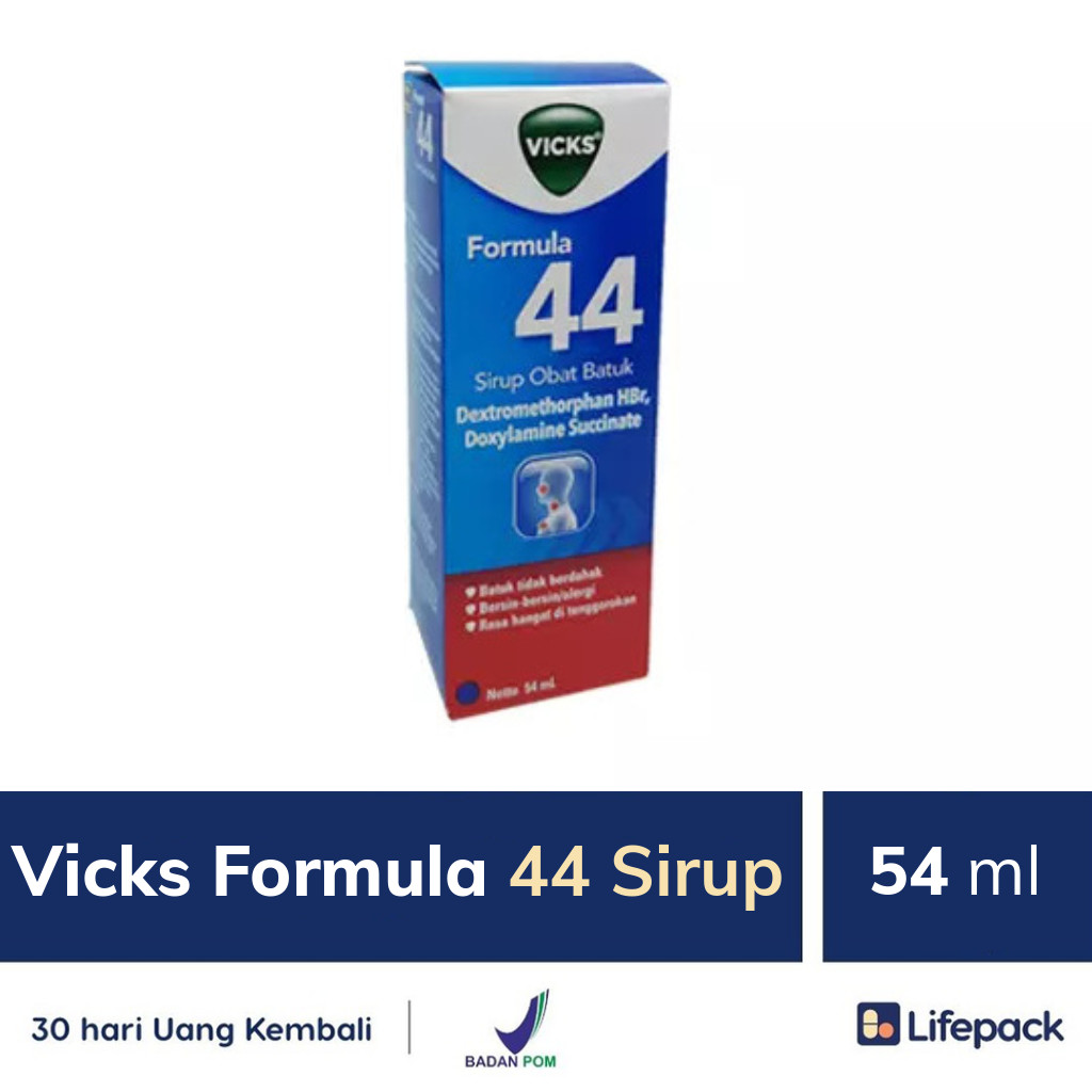 Vicks Formula 44 Sirup 54 Ml Obat Batuk Flu 54ml Lifepack Id