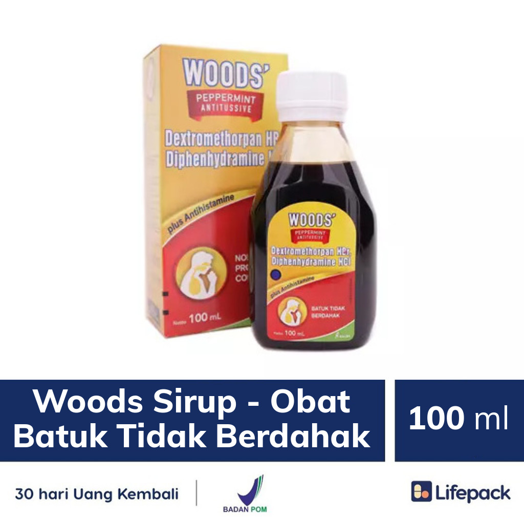 Woods Sirup Obat Batuk Tidak Berdahak 100 ml Woods