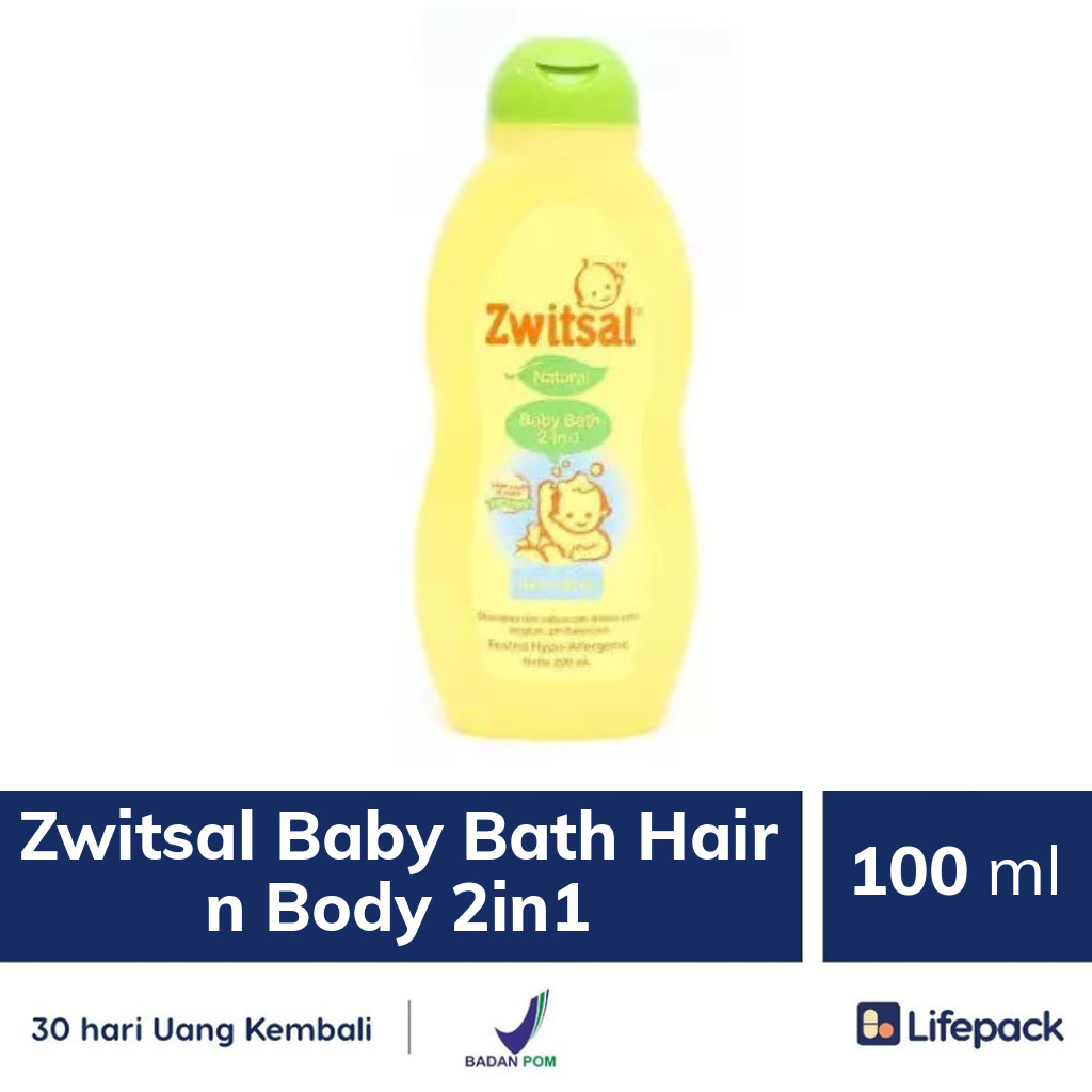 Zwitsal Baby Bath Hair n Body 2in1 - 100 ml - Zwitsal Baby Bath Natural  Hair n Body  Lifepack.id