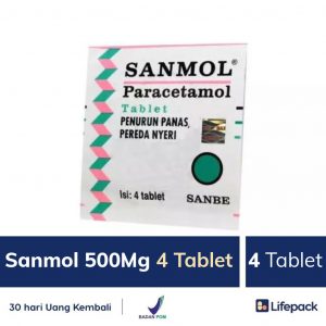 Sanmol - 500mg - 4 Tablet - Manfaat, Dosis, Efek Samping