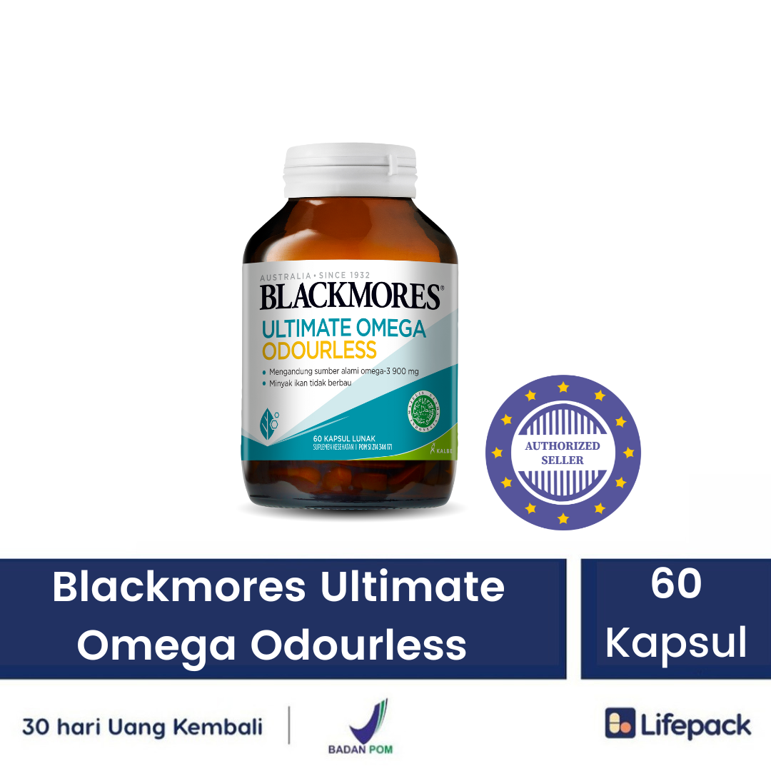 Blackmores Ultimate Omega Odourless 60 Tablet Suplemen Minyak Ikan