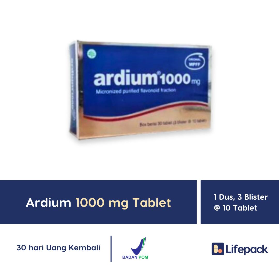 Ardium 1000 mg - Tablet - Obat Wasir & Varises