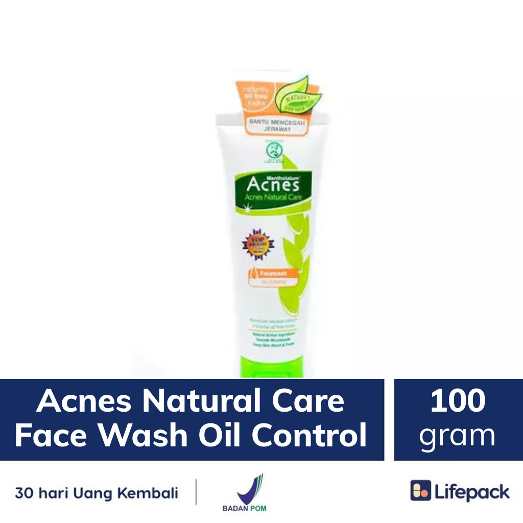 Acnes Natural Care Face Wash Oil Control - Lifepack.id
