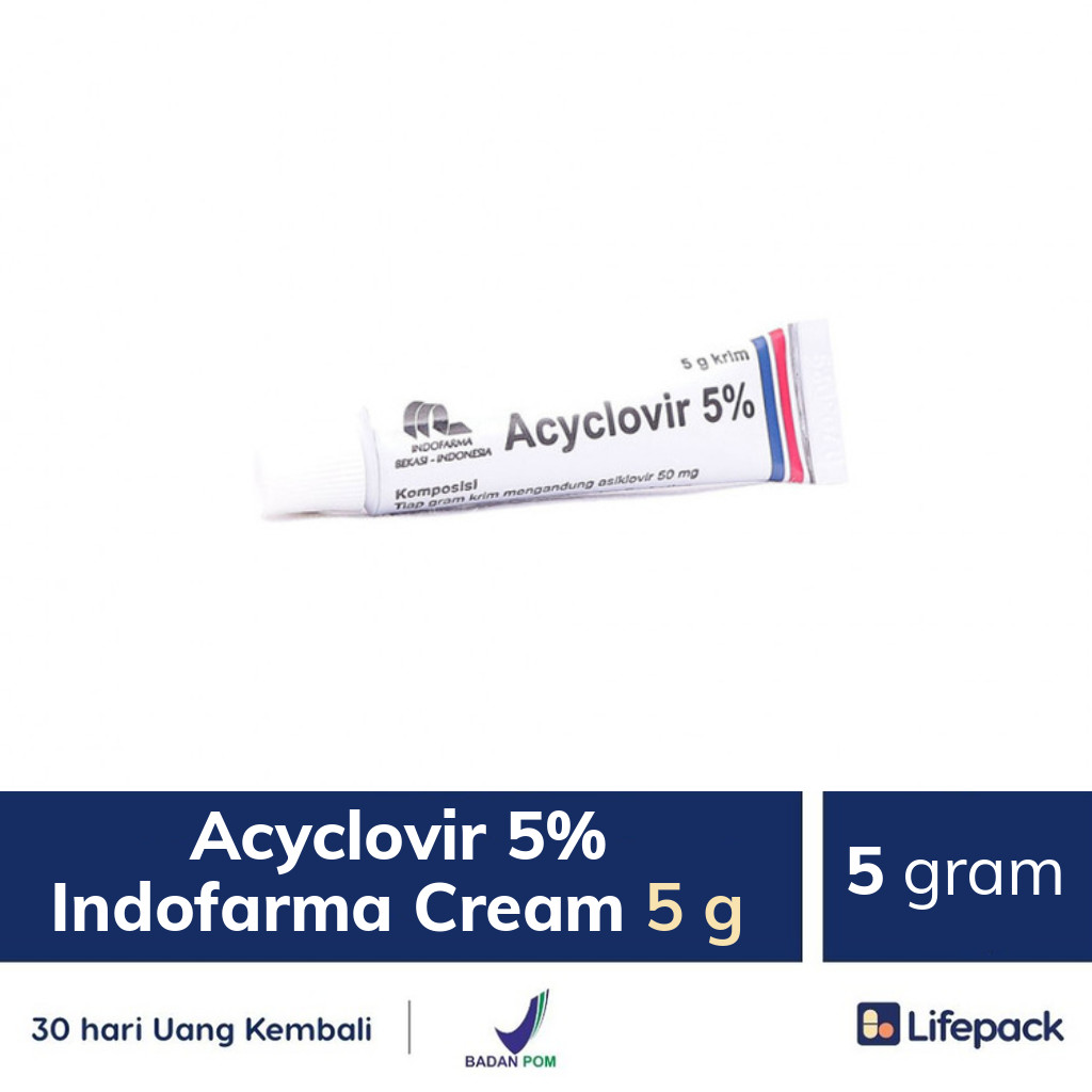 Acyclovir 5% Indofarma Cream 5 g - Lifepack.id