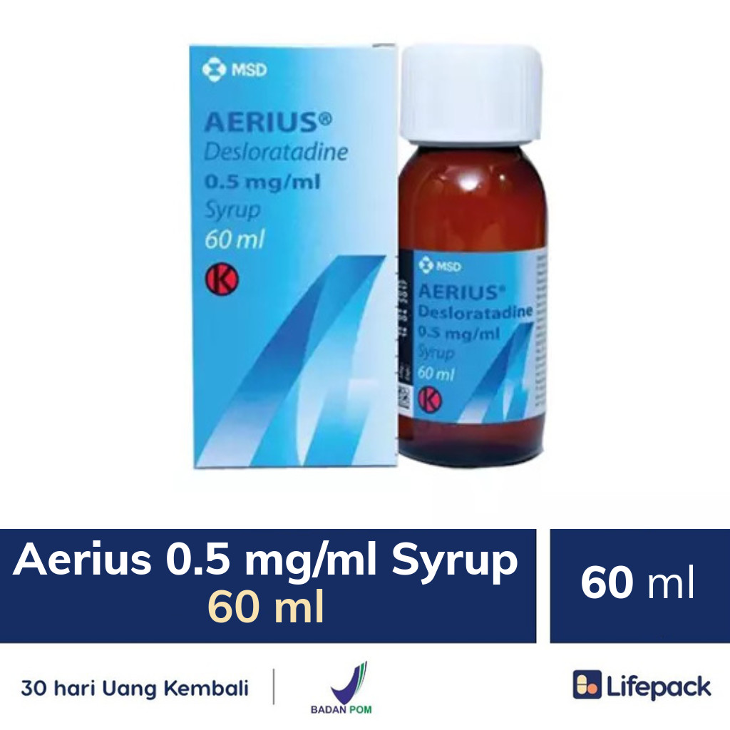 Aerius 0.5 mg/ml Syrup 60 ml - Lifepack.id