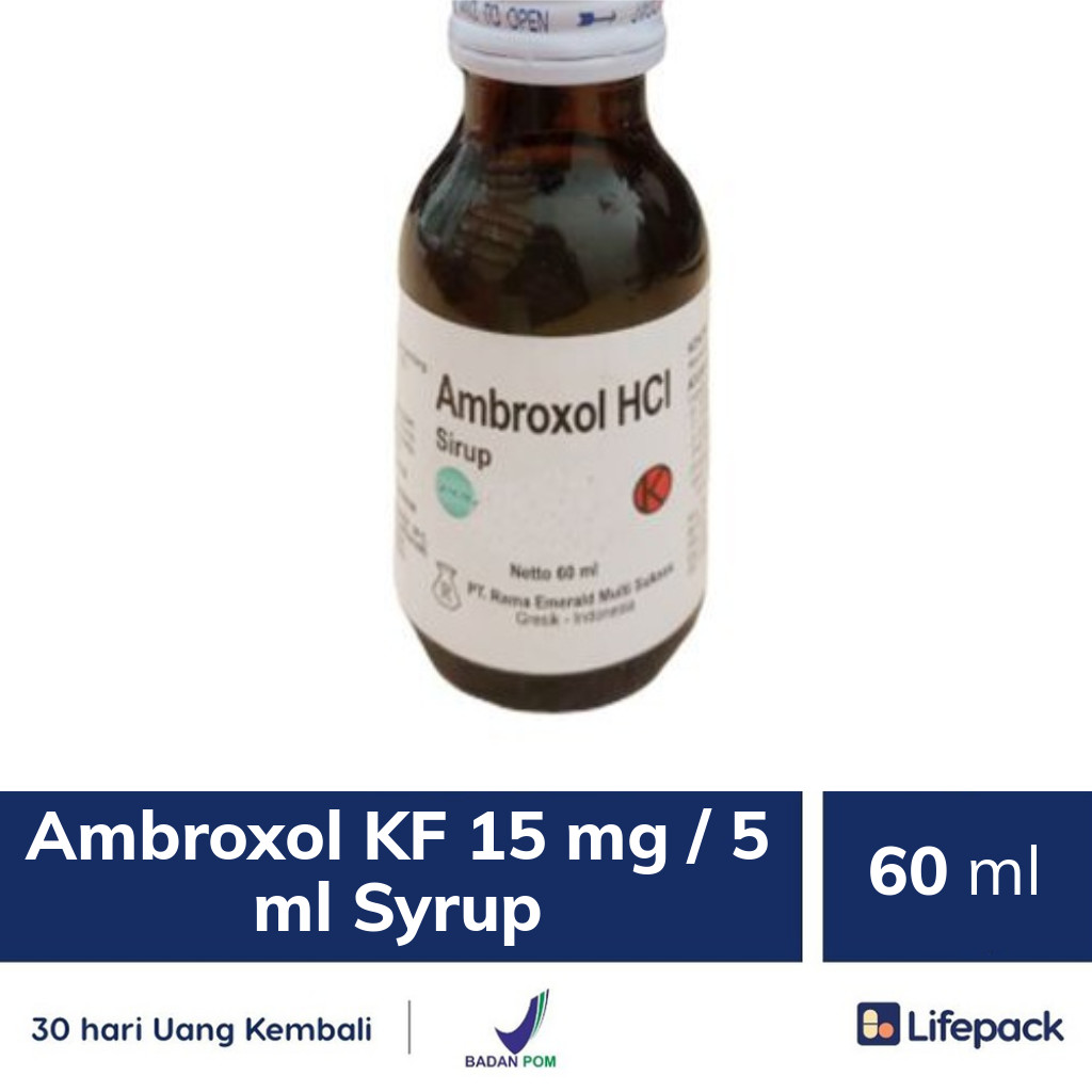 Ambroxol KF 15 mg / 5 ml Syrup - Lifepack.id