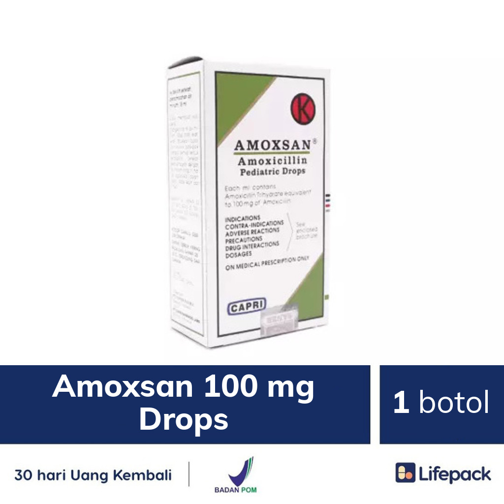 Amoxsan 100 mg Drops - Lifepack.id