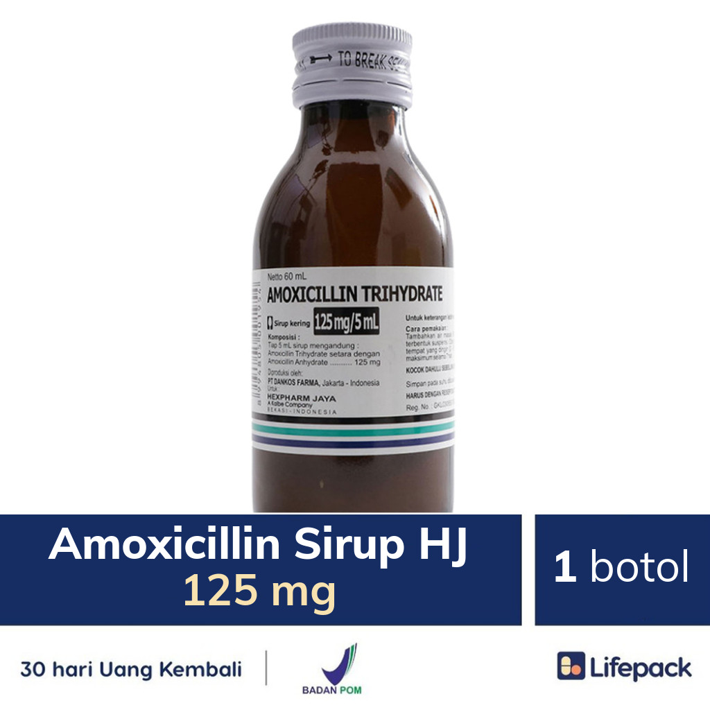 Amoxicillin Sirup HJ 125 mg - Lifepack.id