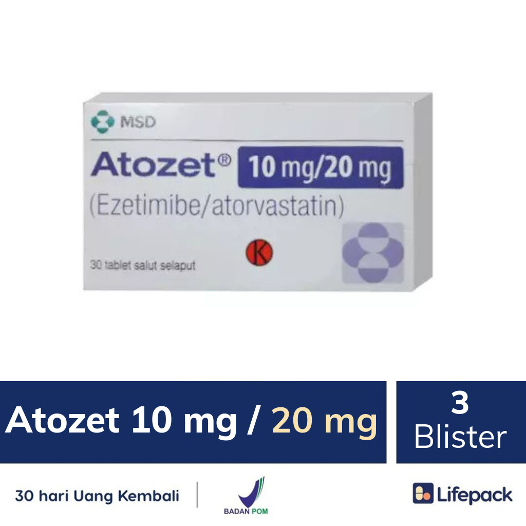 Atozet 10 mg / 20 mg - Lifepack.id