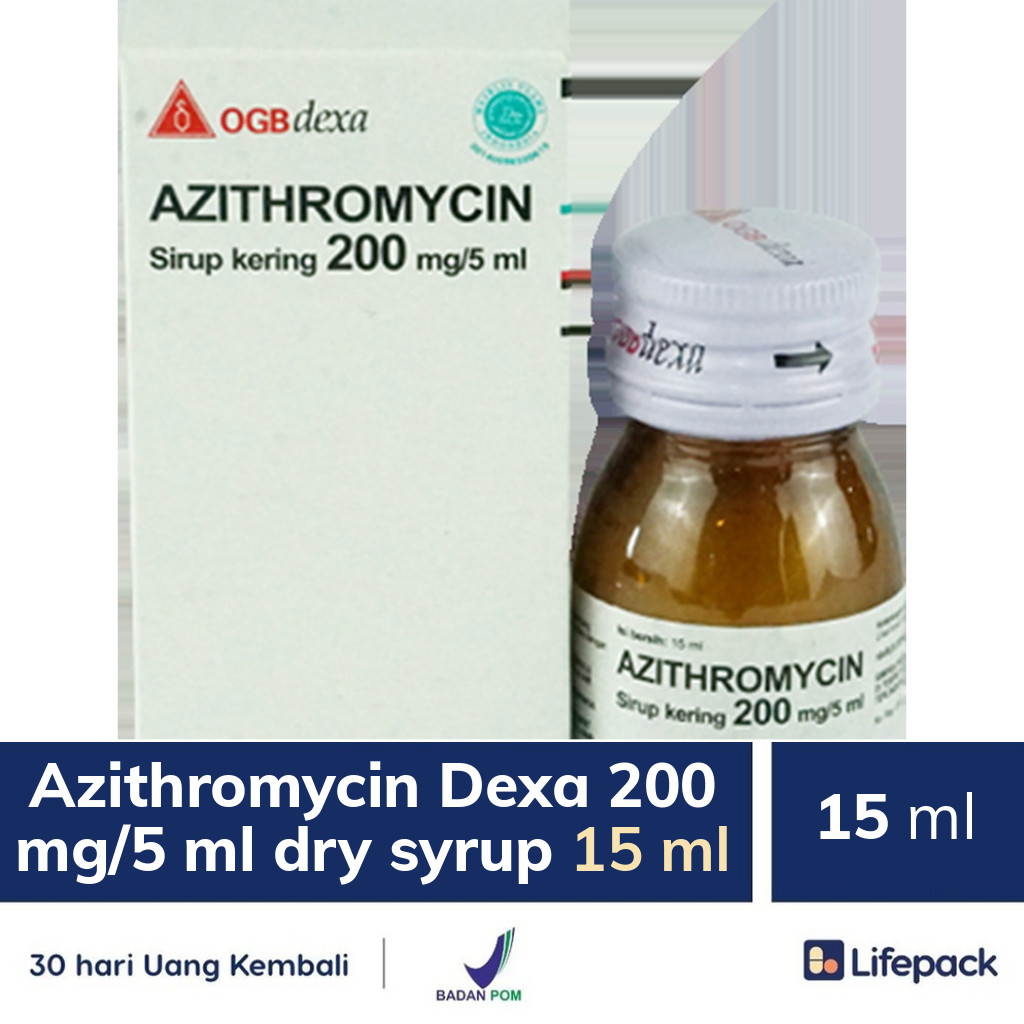 Azithromycin Dexa 200 mg/5 ml dry syrup 15 ml - Lifepack.id
