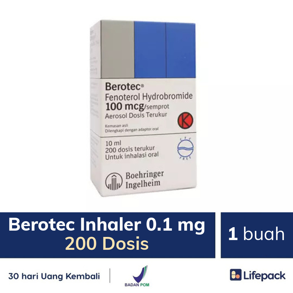 Berotec Inhaler 0.1 mg 200 Dosis - Lifepack.id