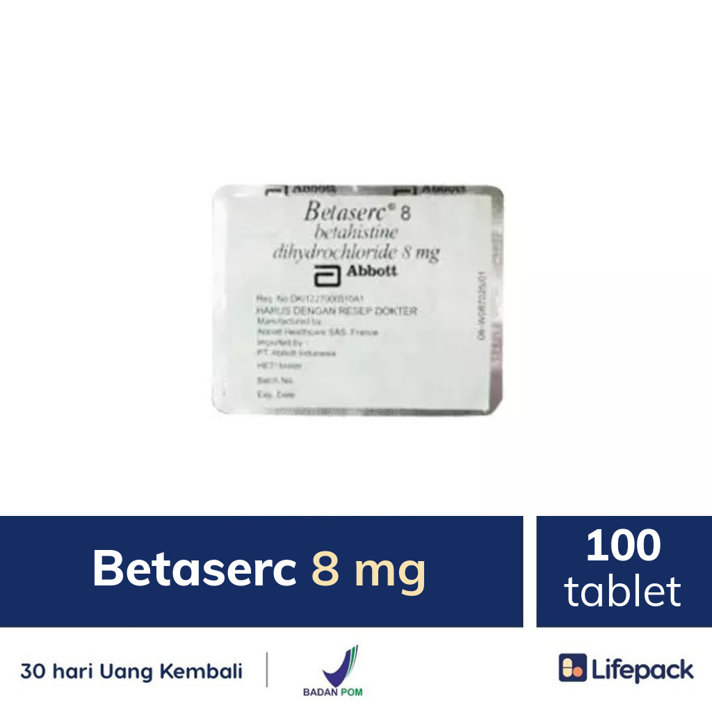 Betaserc 8 mg - Lifepack.id