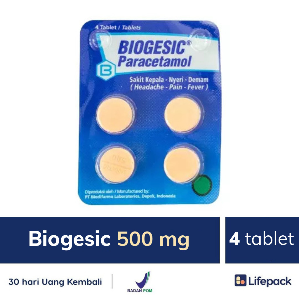 Biogesic 500 mg - Lifepack.id