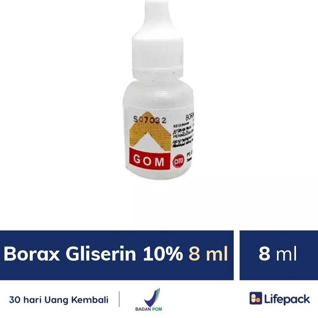 Borax Gliserin 10% 8 ml - Lifepack.id