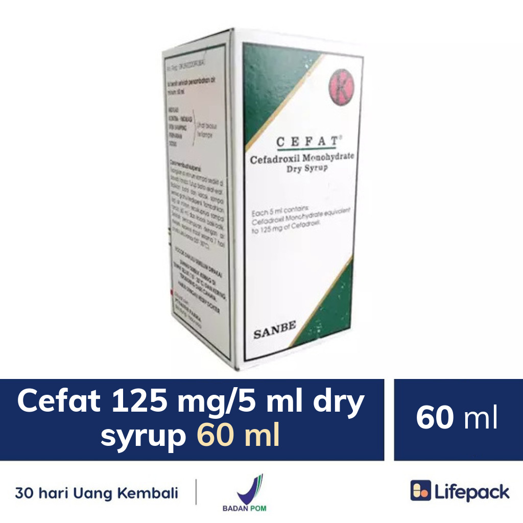 Cefat 125 mg/5 ml dry syrup 60 ml - Lifepack.id