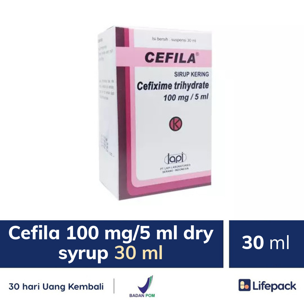 Cefila 100 mg/5 ml dry syrup 30 ml - Lifepack.id